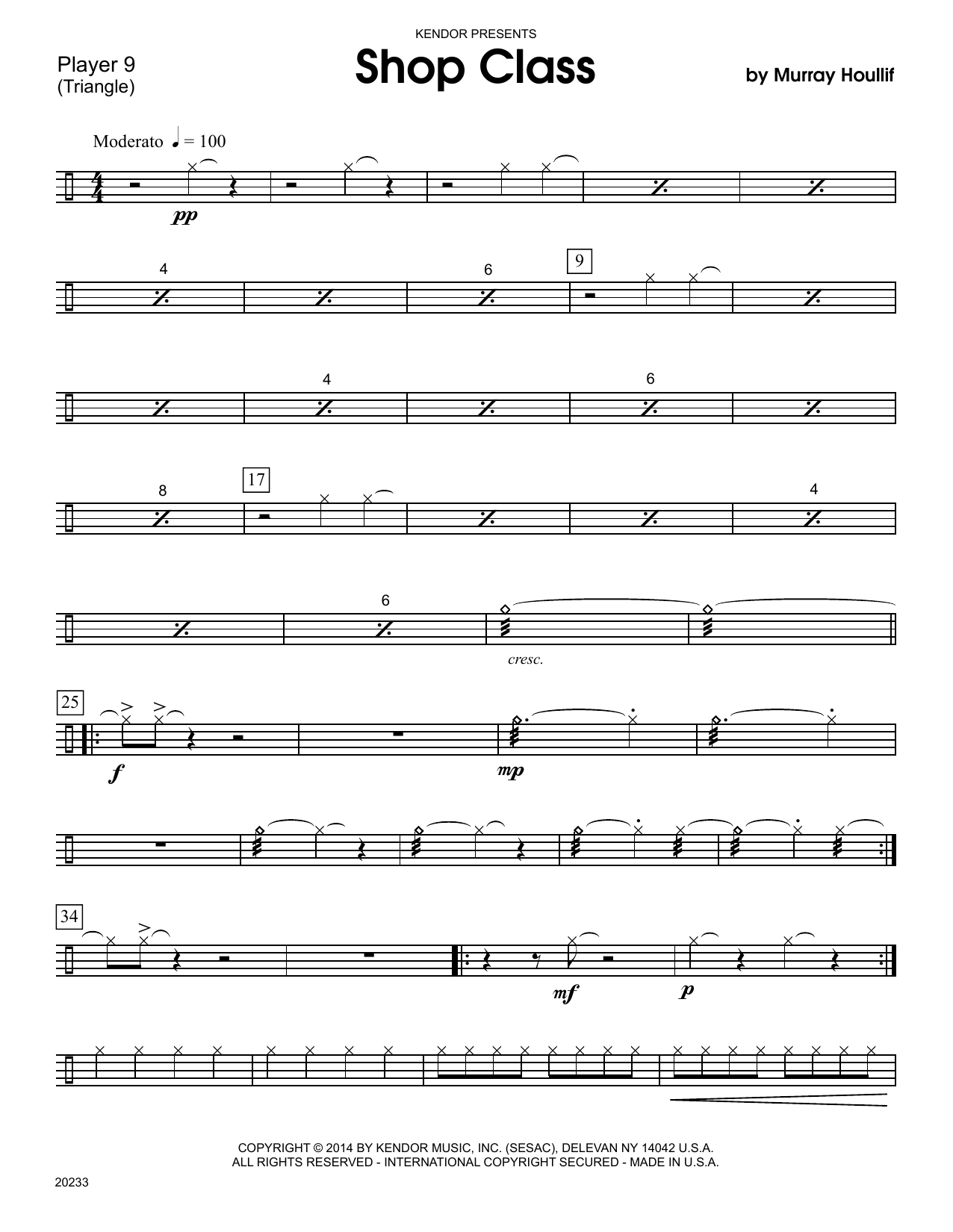 Download Murray Houllif Shop Class - Percussion 9 Sheet Music