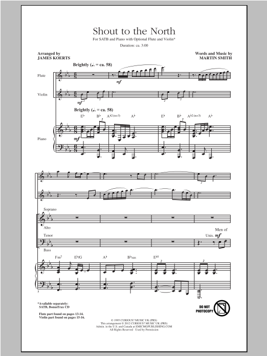 Download James Koerts Shout To The North Sheet Music