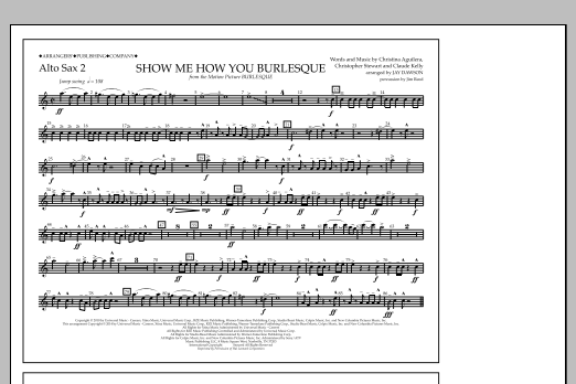 Download Jay Dawson Show Me How You Burlesque - Alto Sax 2 Sheet Music