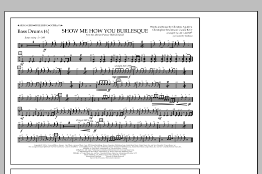 Download Jay Dawson Show Me How You Burlesque - Bass Drums Sheet Music
