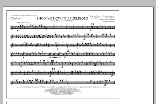 Download Jay Dawson Show Me How You Burlesque - Clarinet 1 Sheet Music