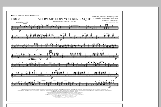 Download Jay Dawson Show Me How You Burlesque - Flute 2 Sheet Music
