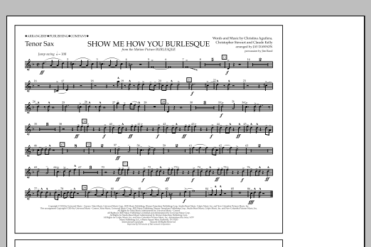 Download Jay Dawson Show Me How You Burlesque - Tenor Sax Sheet Music