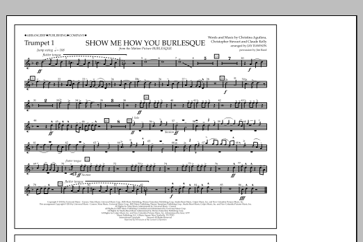 Download Jay Dawson Show Me How You Burlesque - Trumpet 1 Sheet Music