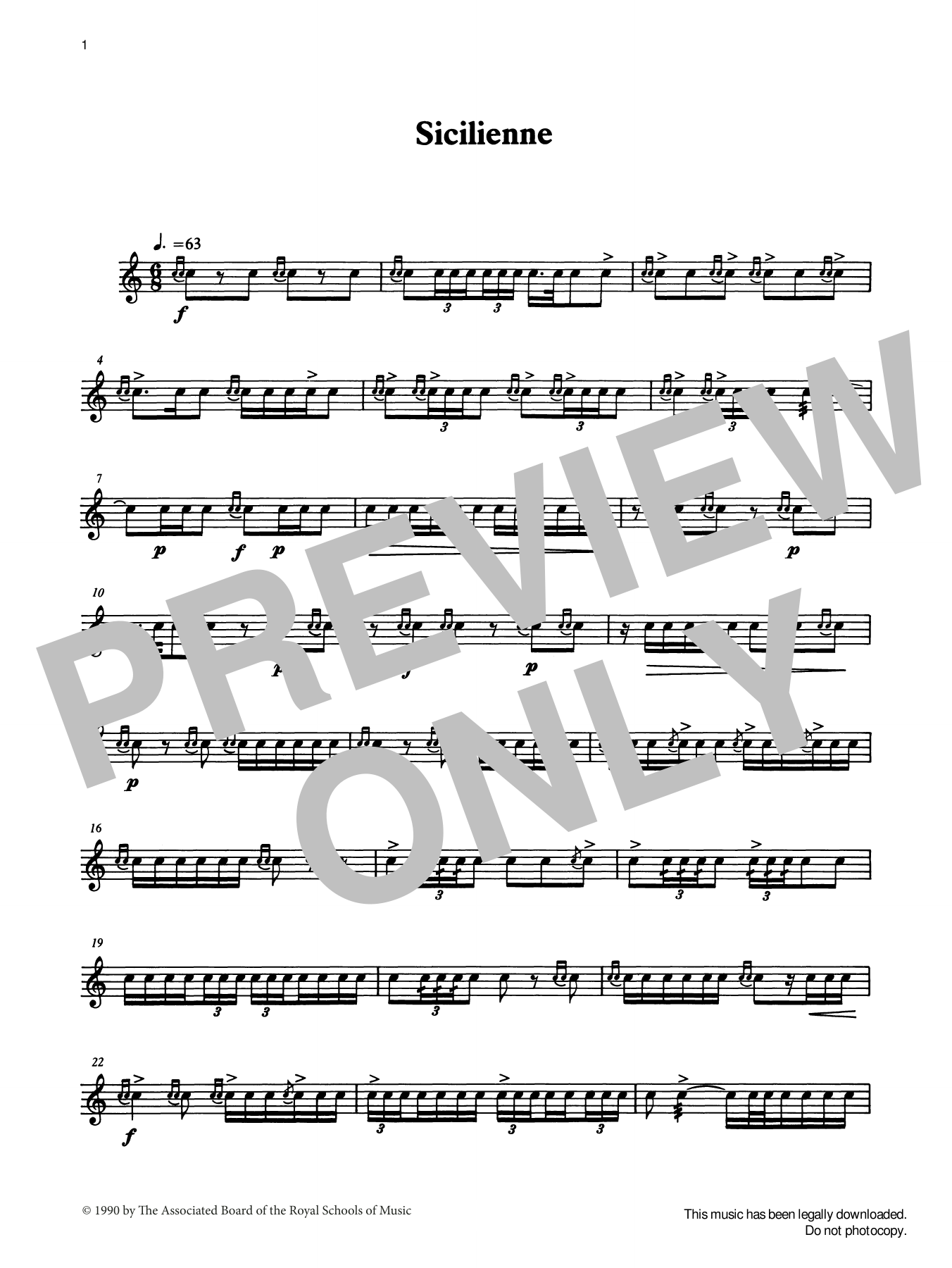 Download Ian Wright and Kevin Hathaway Sicilienne from Graded Music for Snare Sheet Music
