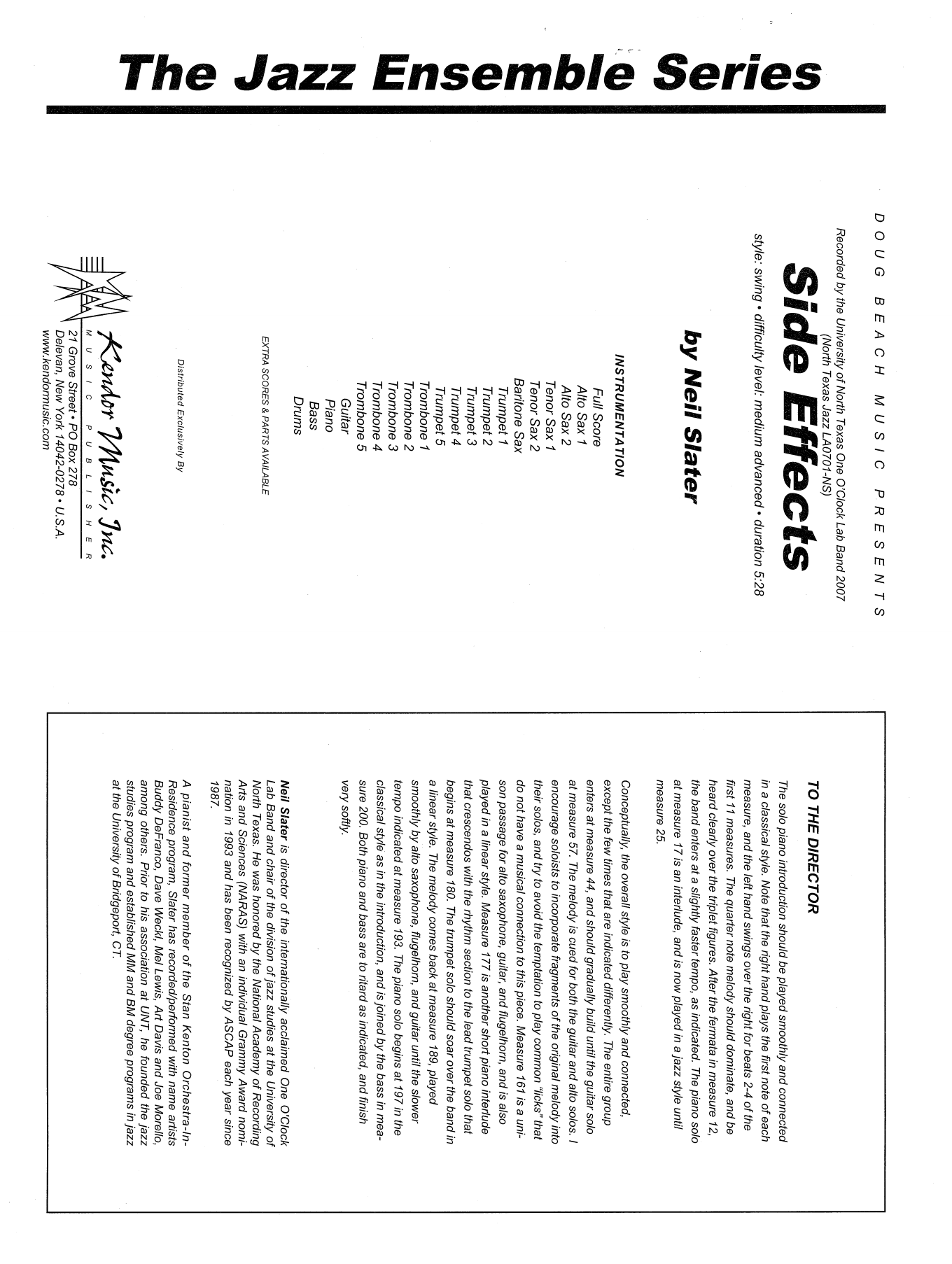 Download Neil Slater Side Effects - Full Score Sheet Music