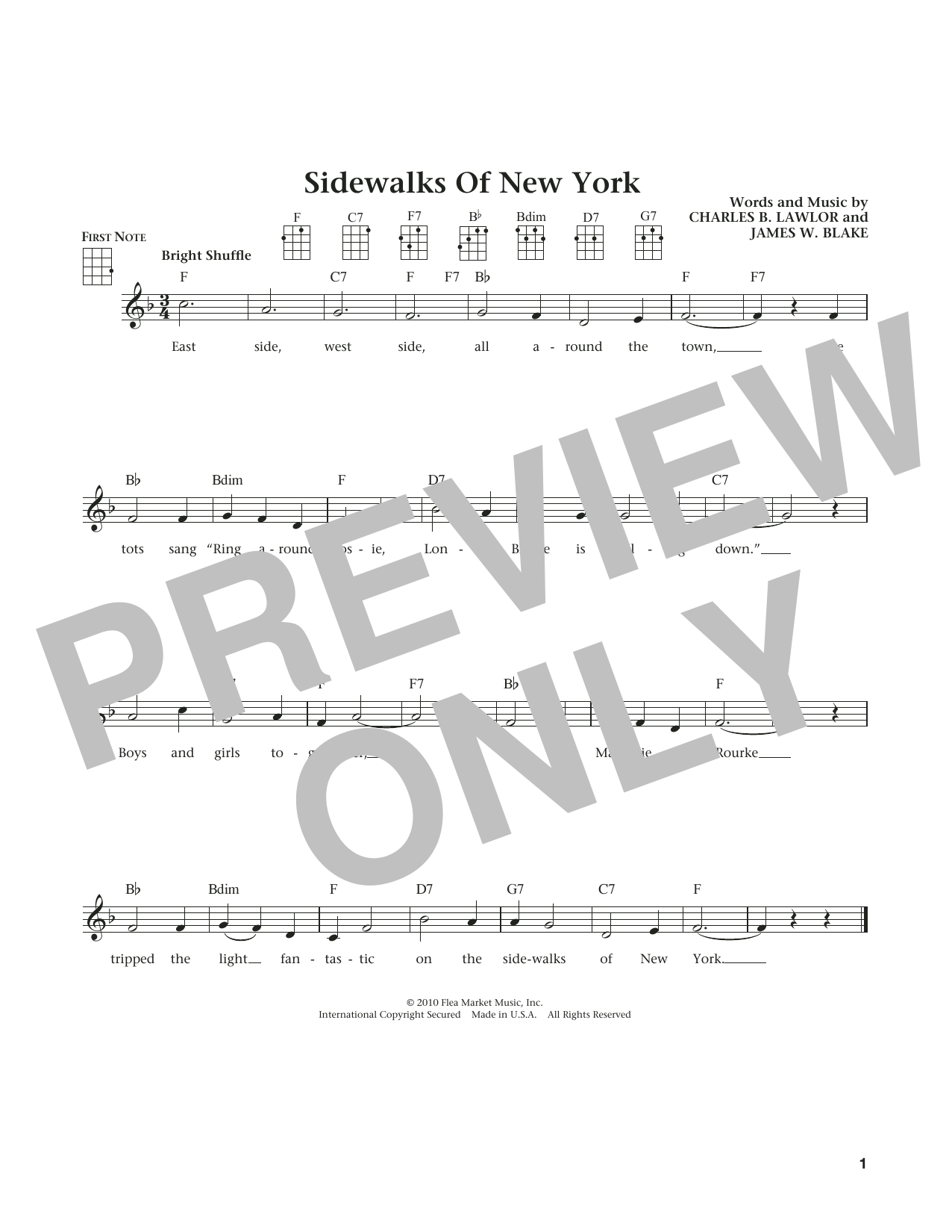 Download Charles B. Lawlor Sidewalks Of New York (from The Daily U Sheet Music
