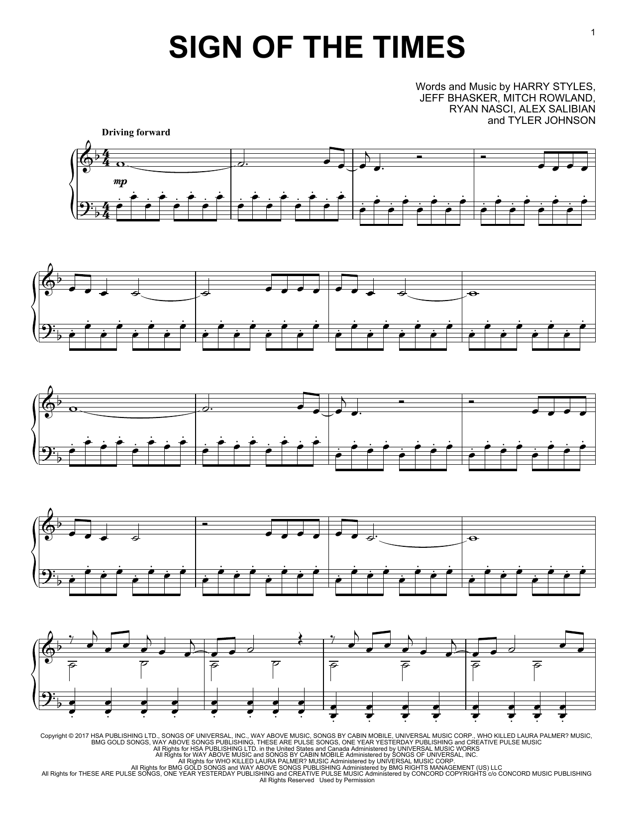 Download Steve Horner Sign Of The Times (from the Netflix ser Sheet Music