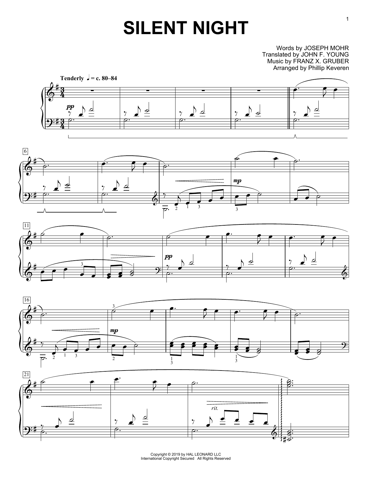 Download Franz X. Gruber Silent Night [Classical version] (arr. Sheet Music