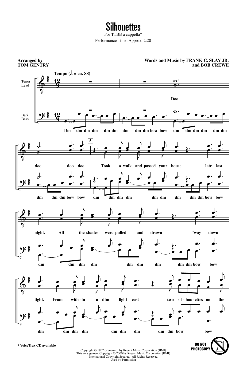 Download The Rays Silhouettes (arr. Tom Gentry) Sheet Music