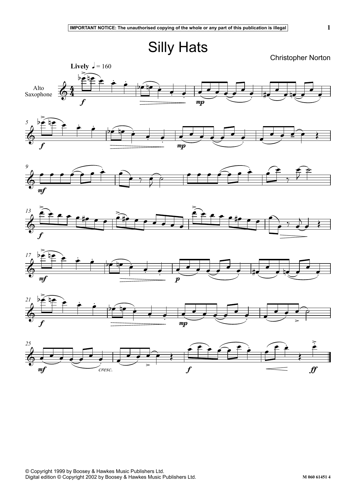 Download Christopher Norton Silly Hats Sheet Music