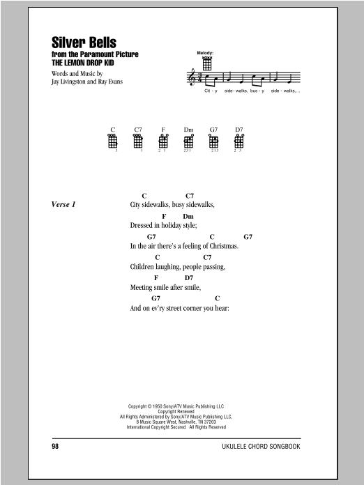 Download Ray Evans Silver Bells Sheet Music