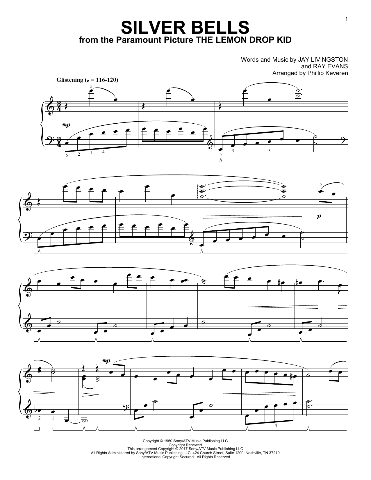 Download Jay Livingston Silver Bells [Classical version] (arr. Sheet Music