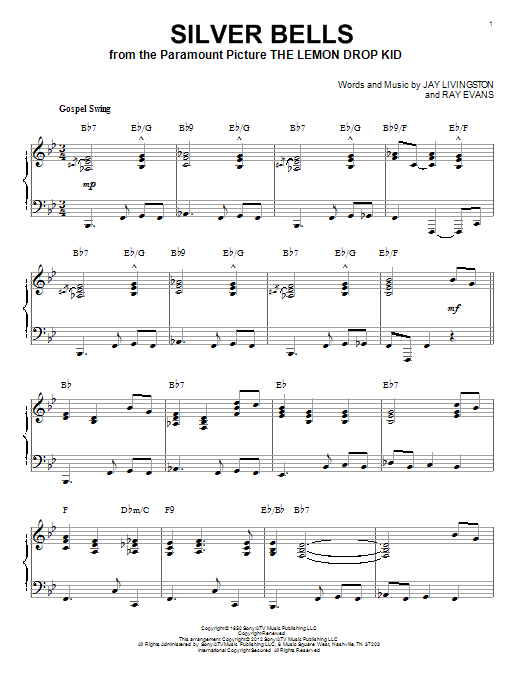 Download Jay Livingston Silver Bells [Jazz Version] (arr. Brent Sheet Music