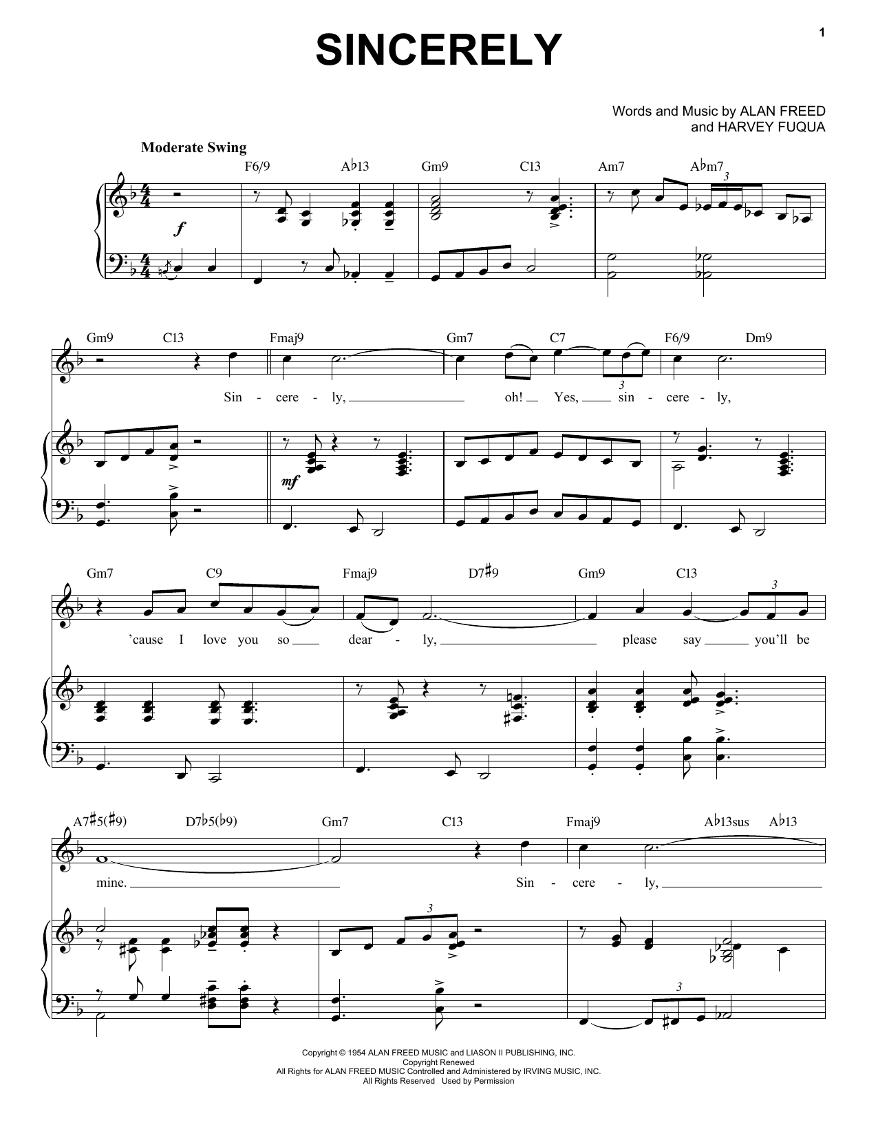 Download Moonglows Sincerely [Jazz version] (arr. Brent Ed Sheet Music