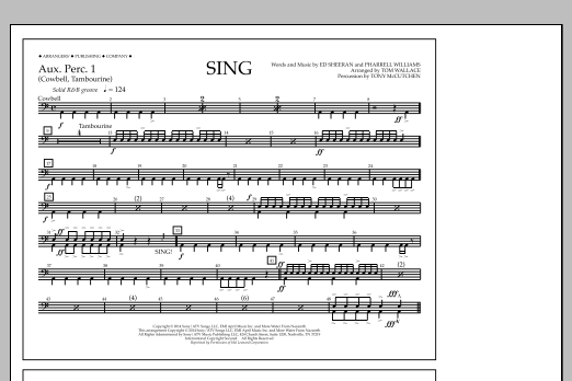 Download Tom Wallace Sing - Aux. Perc. 1 Sheet Music