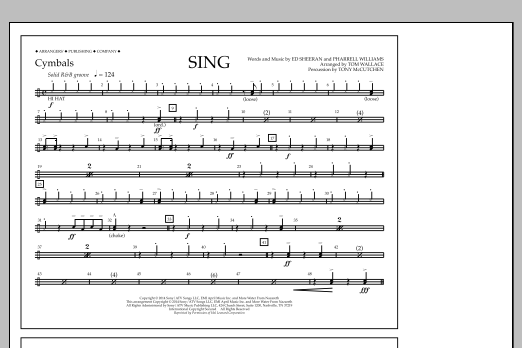 Download Tom Wallace Sing - Cymbals Sheet Music