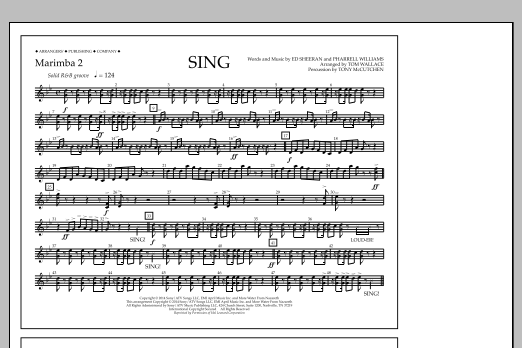 Download Tom Wallace Sing - Marimba 2 Sheet Music