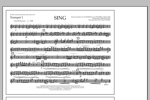Download Tom Wallace Sing - Trumpet 1 Sheet Music