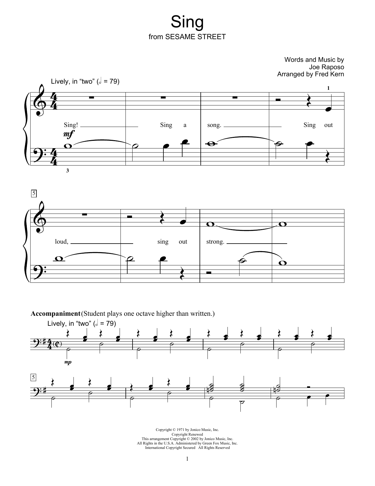 Download The Carpenters Sing (arr. Fred Kern) Sheet Music