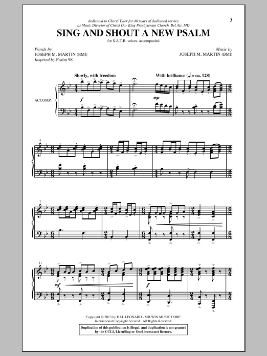 Download Joseph M. Martin Sing And Shout A New Psalm Sheet Music