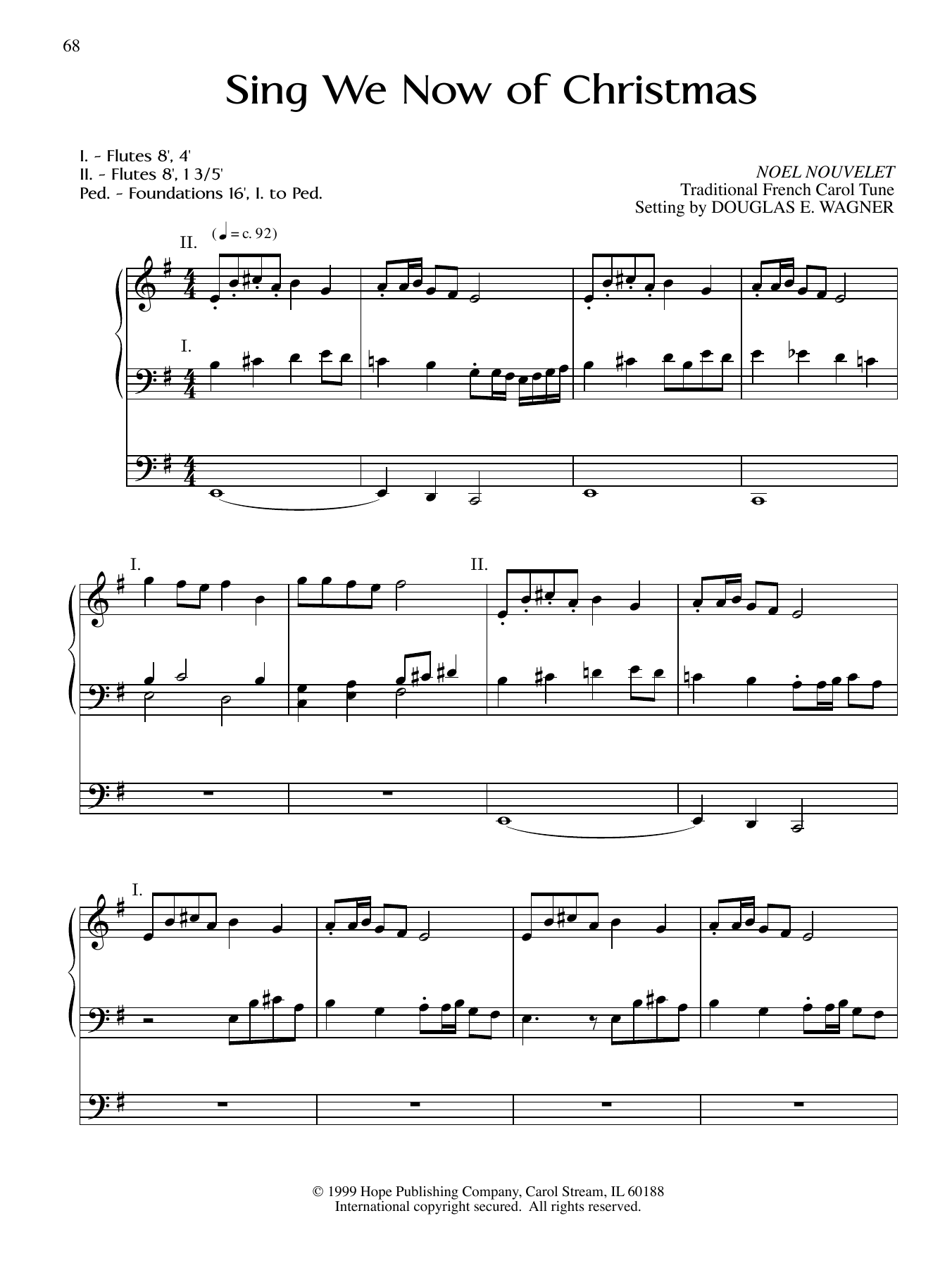 Download Douglas E. Wagner Sing We Now of Chistmas Sheet Music
