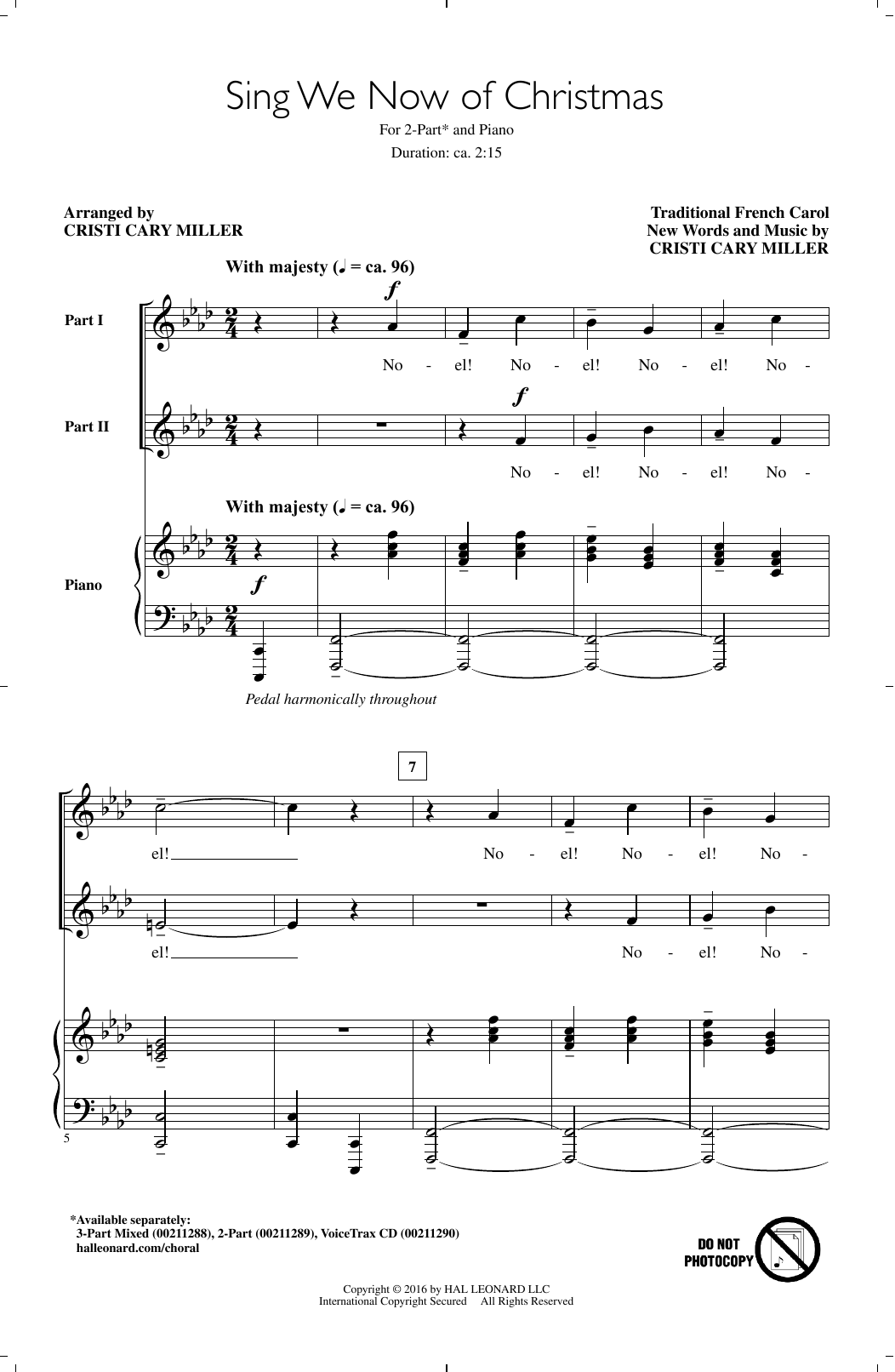 Download Cristi Cary Miller Sing We Now Of Christmas Sheet Music