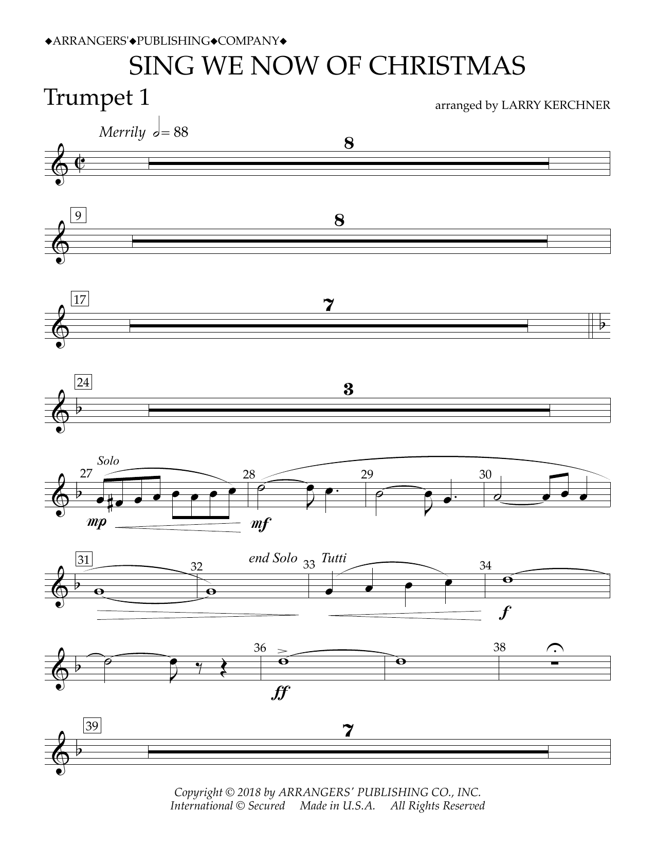 Download Traditional French Carol Sing We Now of Christmas (arr. Larry Ke Sheet Music