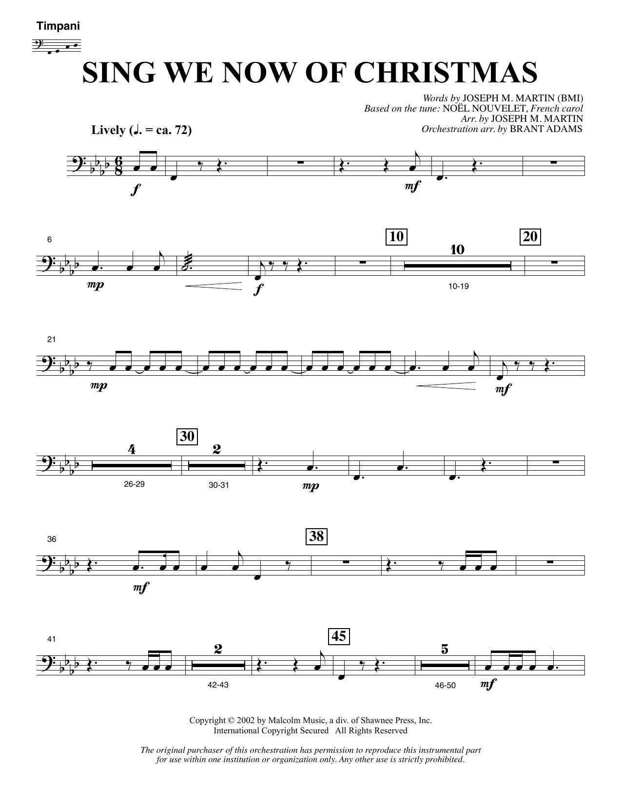 Download Joseph M. Martin Sing We Now Of Christmas (from Morning Sheet Music