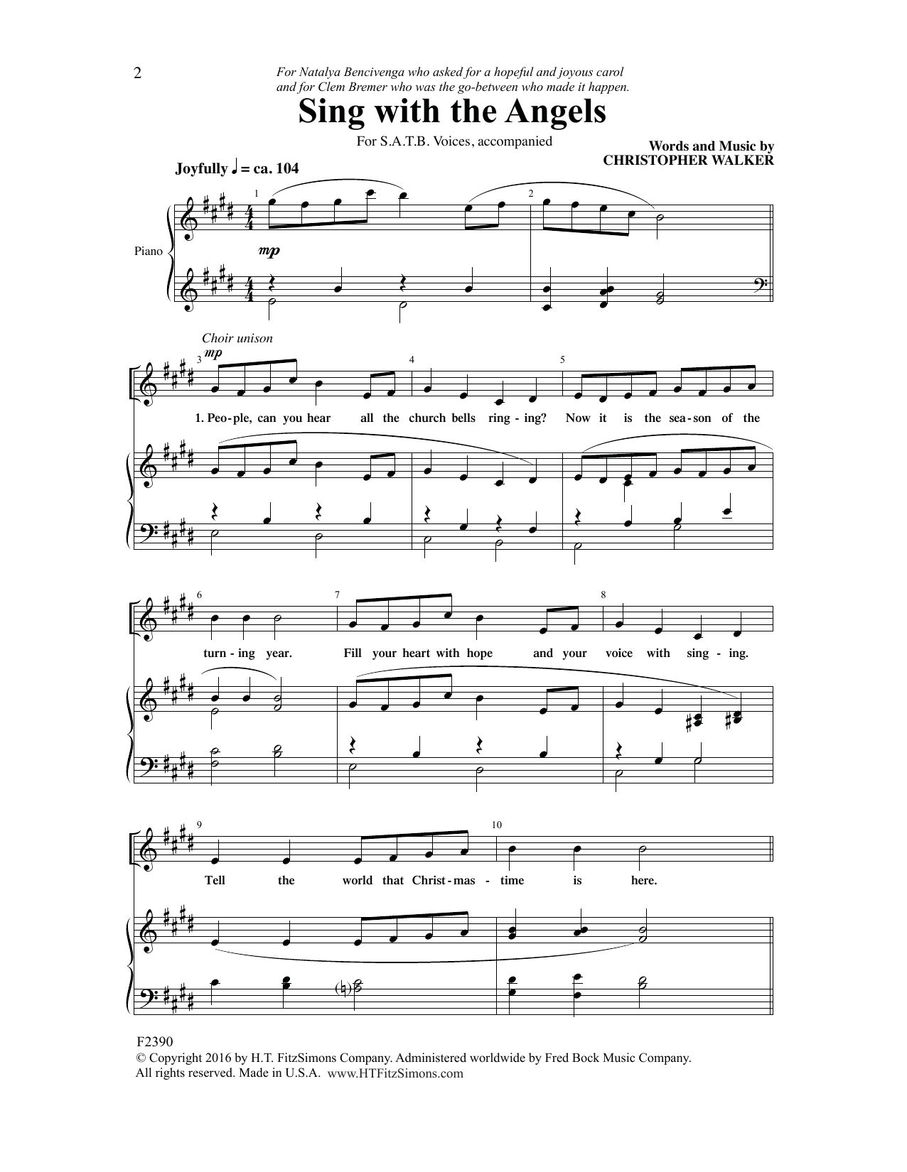 Download Christopher Walker Sing with the Angels Sheet Music