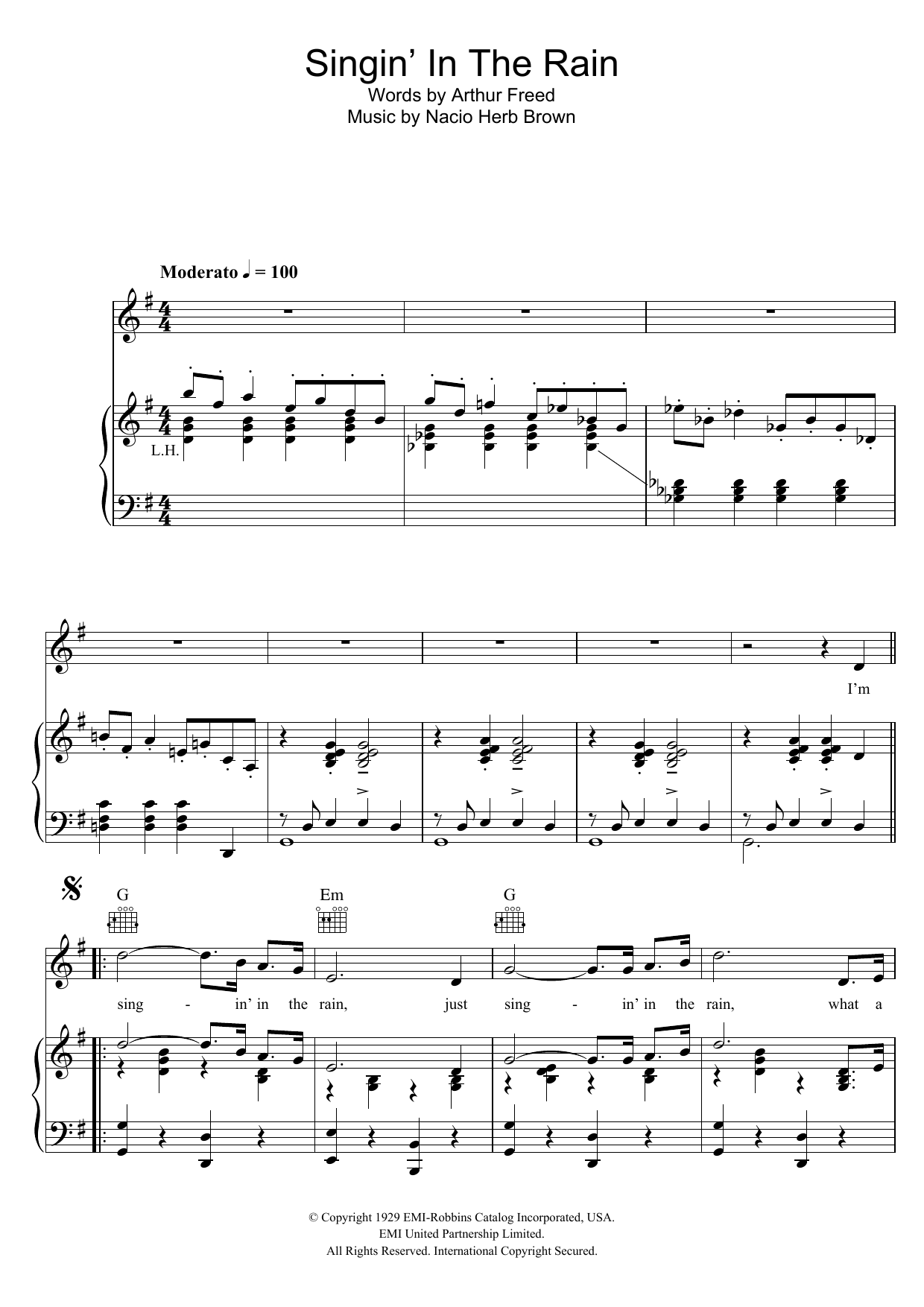 Download Gene Kelly Singin' In The Rain (arr. Craig McLeish Sheet Music