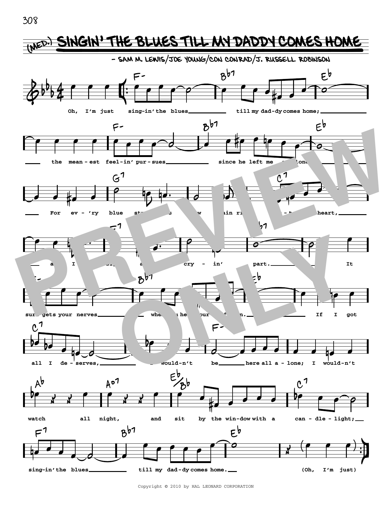 Download Joe Young Singin' The Blues Till My Daddy Comes H Sheet Music