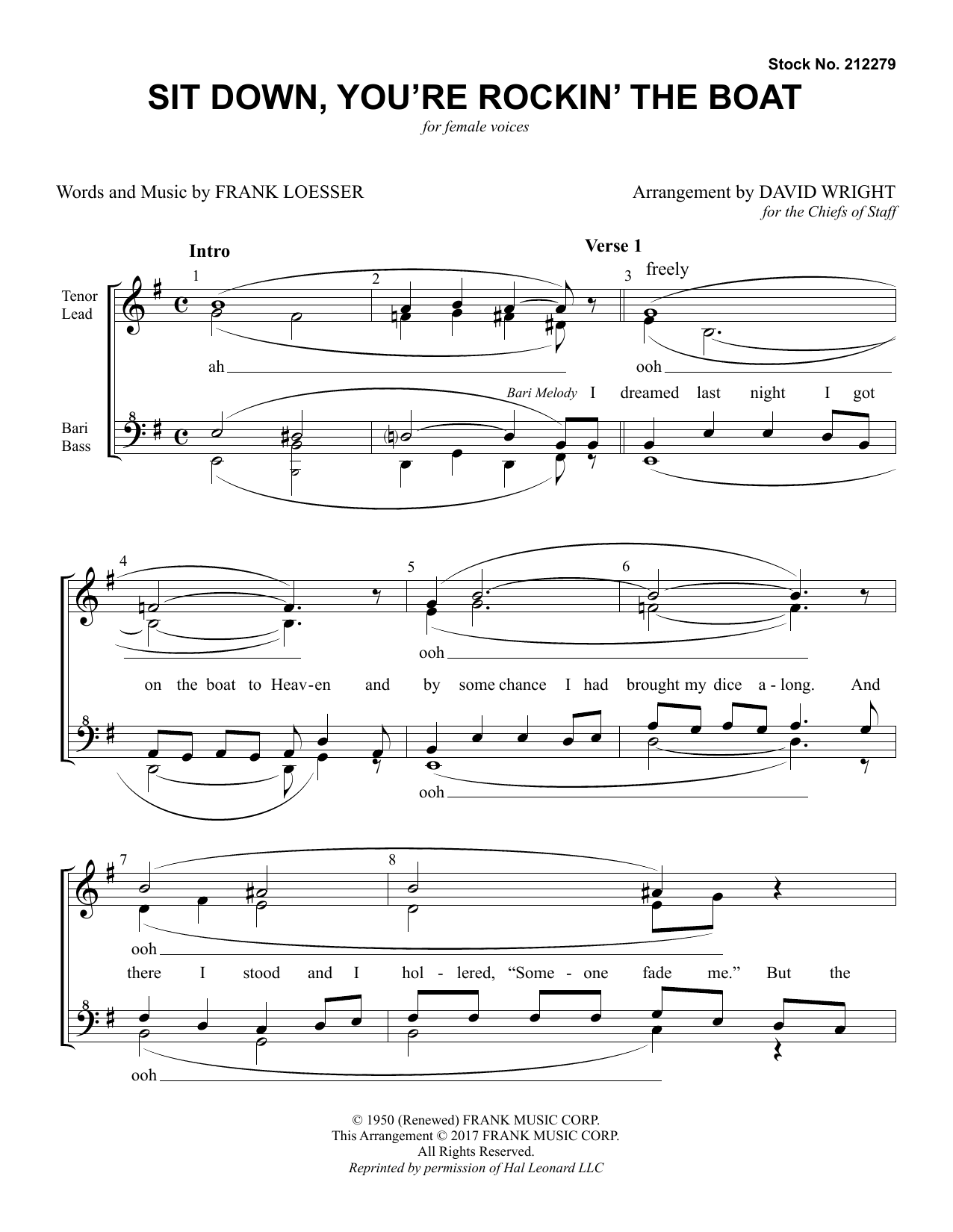 Download Chiefs of Staff Sit Down, You're Rockin' The Boat (from Sheet Music