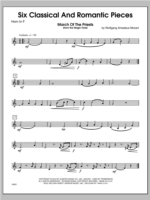 Download Kaisershot Six Classical And Romantic Piece - Horn Sheet Music