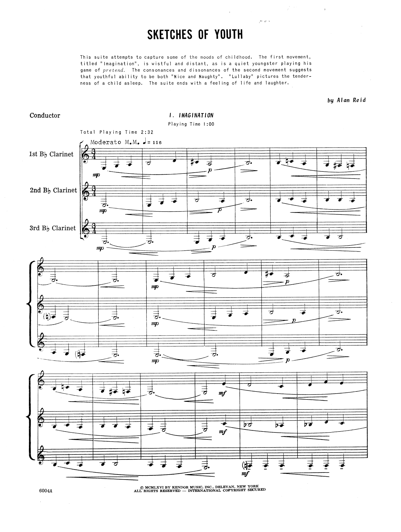 Download Reid Sketches Of Youth - Full Score Sheet Music