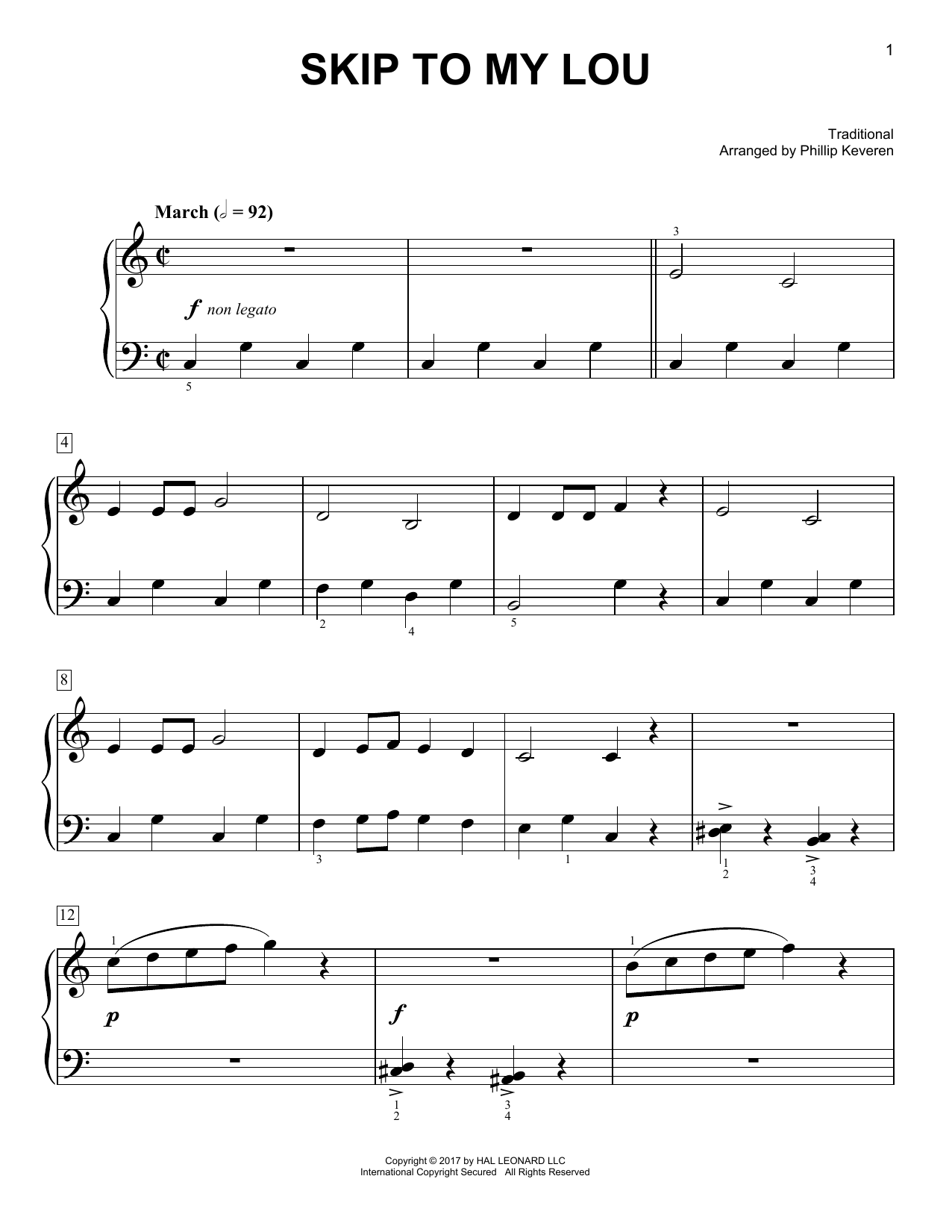Download Traditional Skip To My Lou [Classical version] (arr Sheet Music