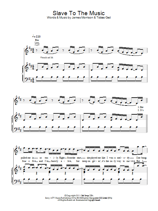 Download James Morrison Slave To The Music Sheet Music