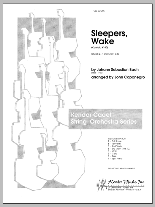 Download Caponegro Sleepers, Wake (Cantata #140) - Full Sc Sheet Music