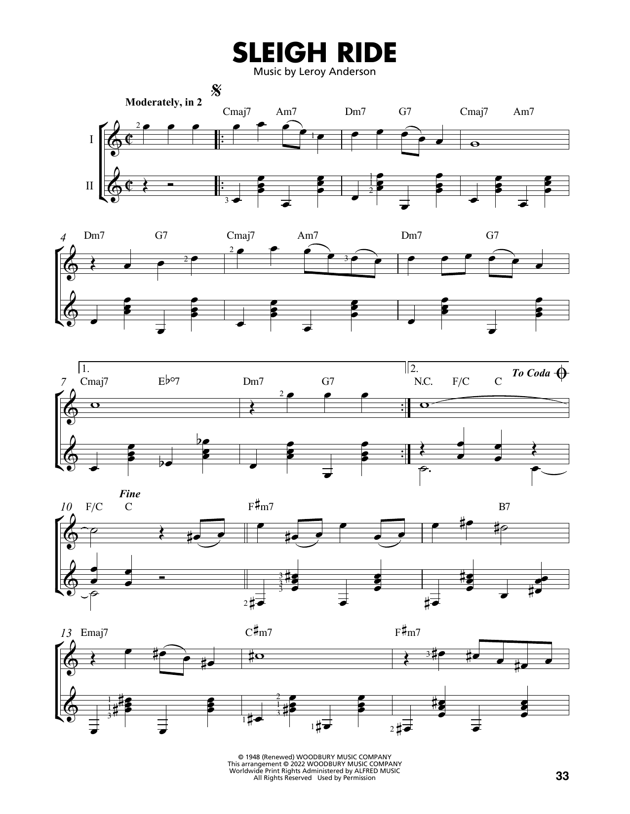 Download Leroy Anderson Sleigh Ride (arr. Mark Phillips) Sheet Music