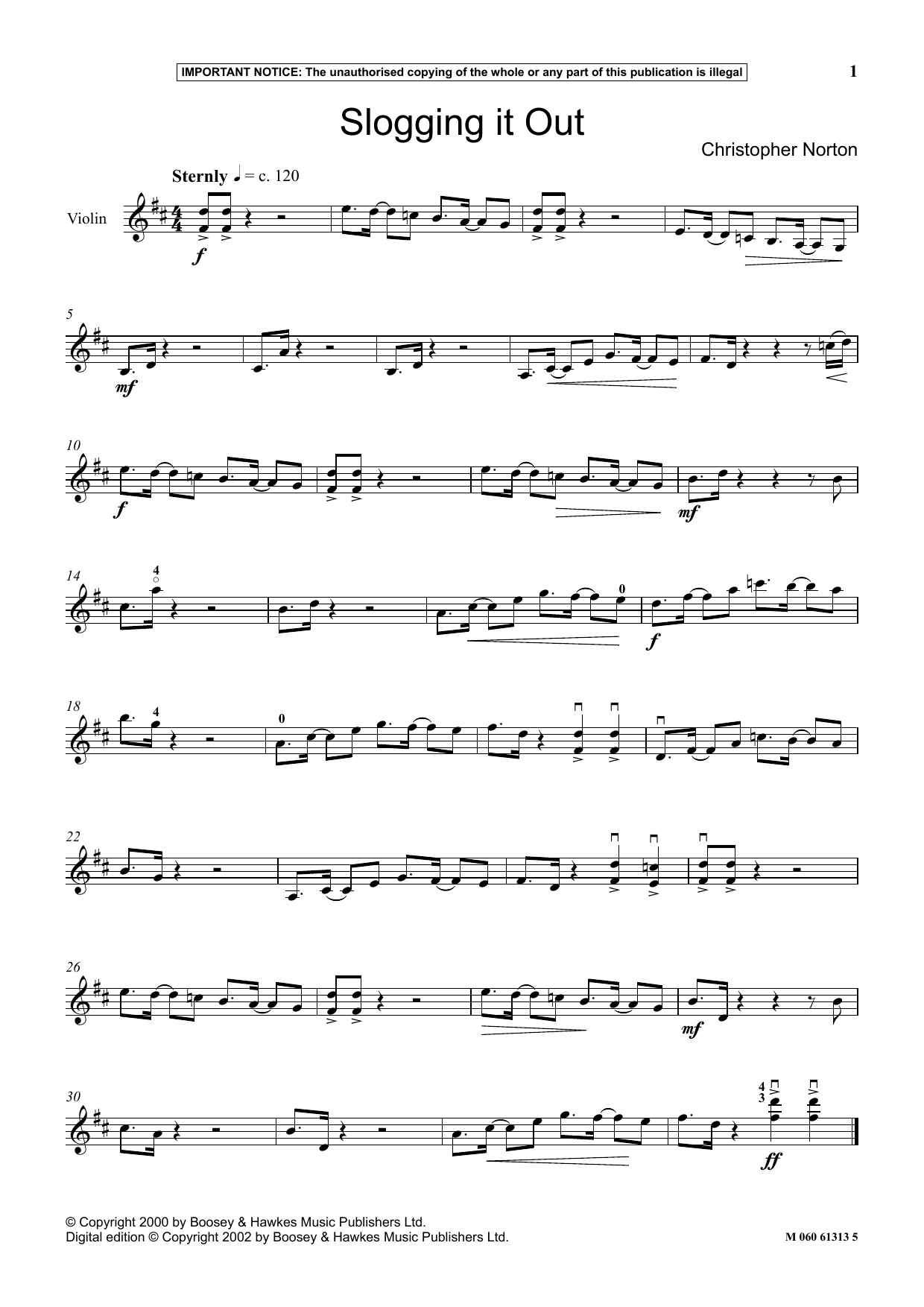 Download Christopher Norton Slogging It Out Sheet Music