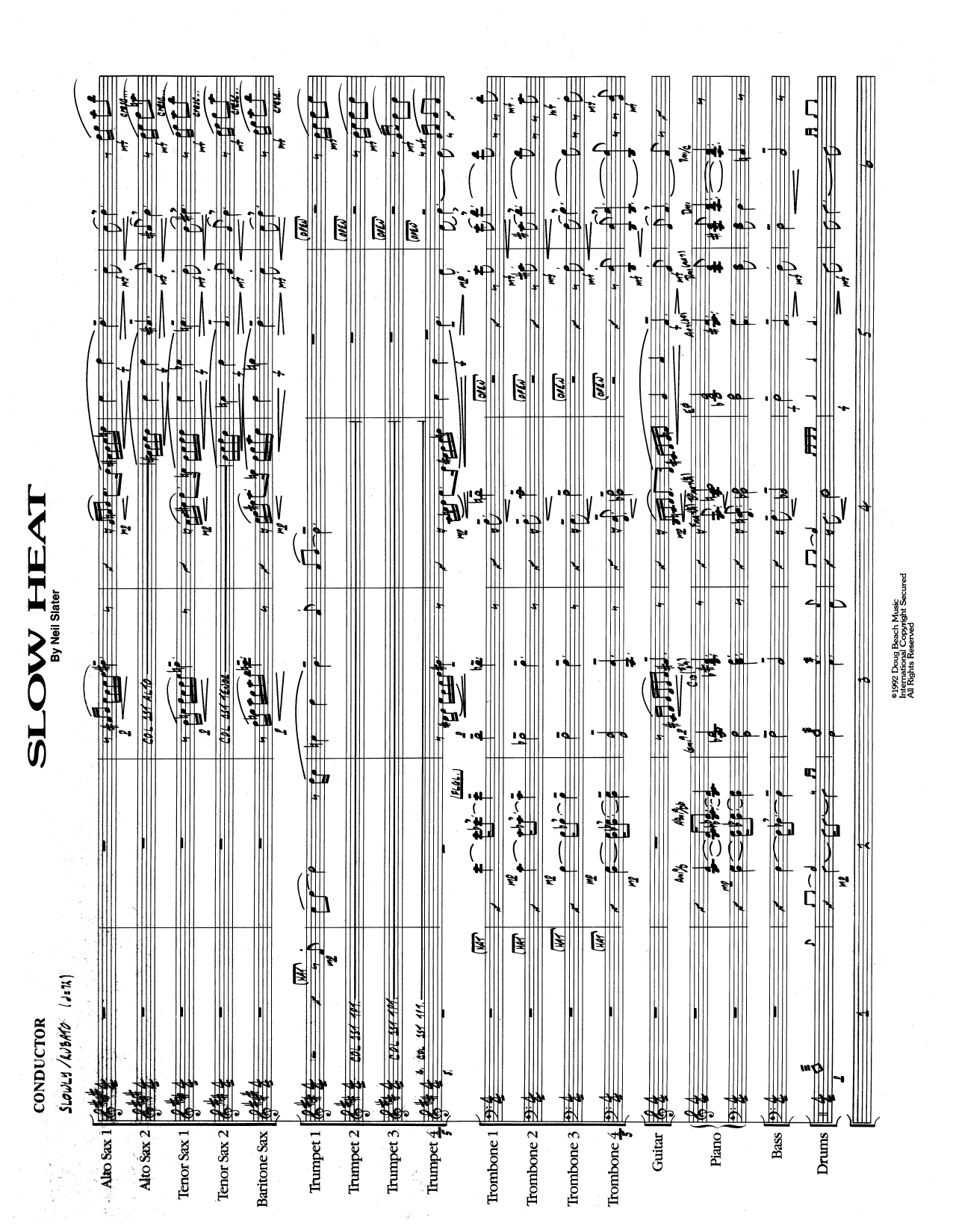 Download Neil Slater Slow Heat - Full Score Sheet Music