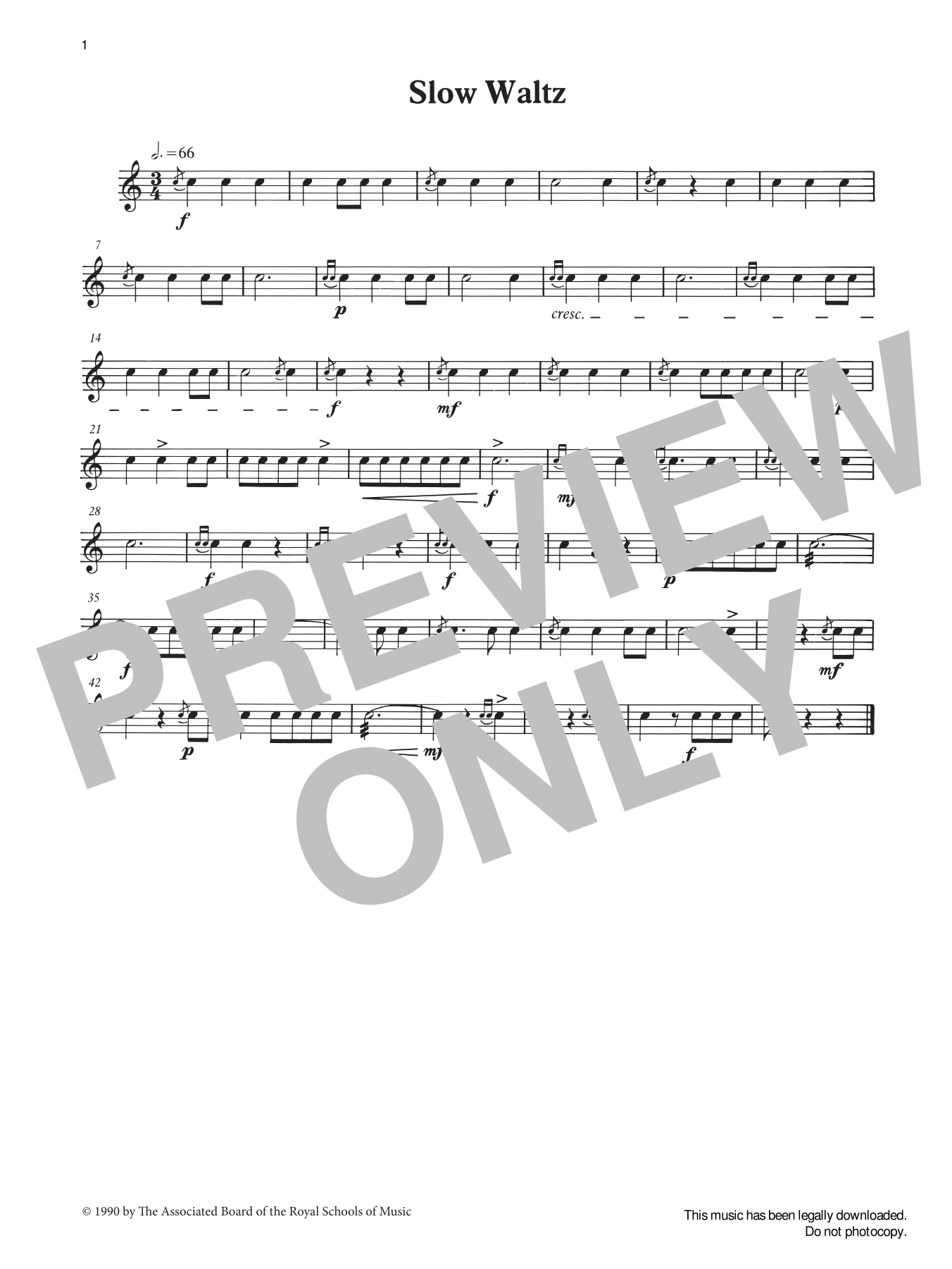 Download Ian Wright and Kevin Hathaway Slow Waltz from Graded Music for Snare Sheet Music