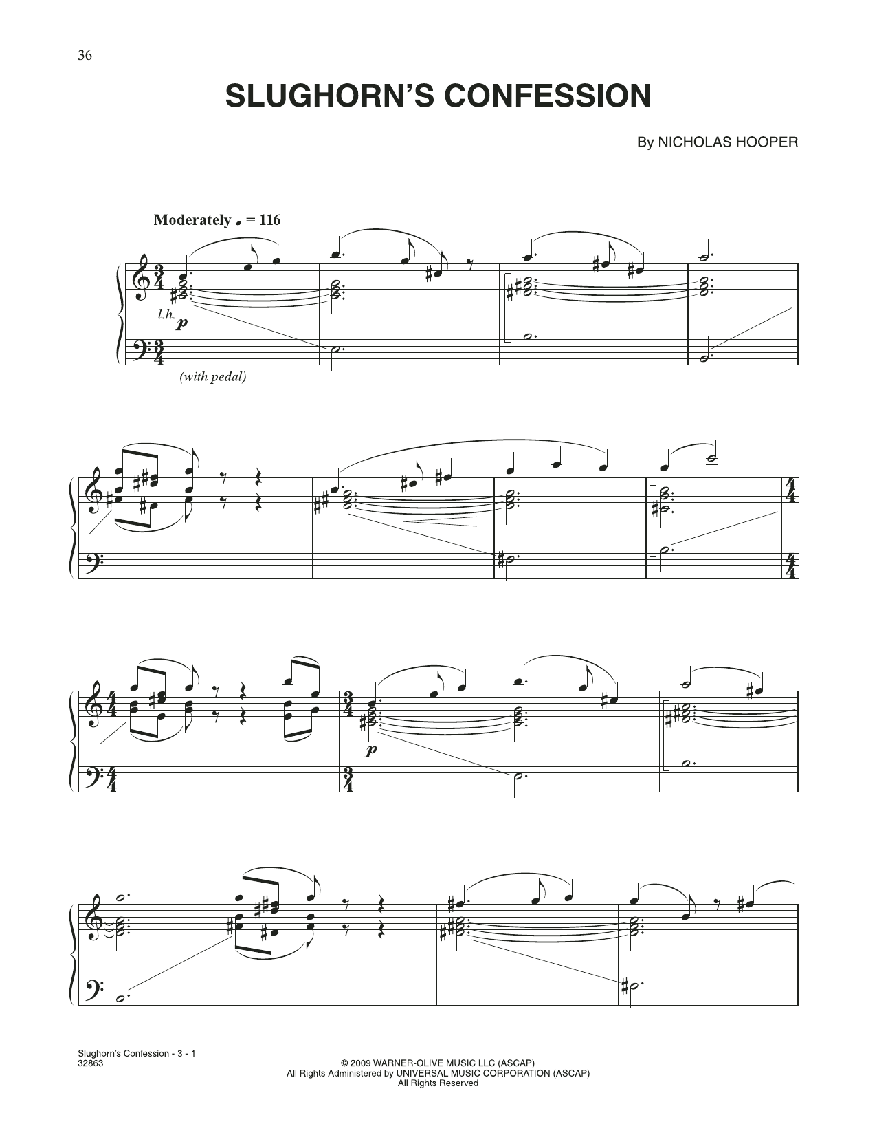 Download Nicholas Hooper Slughorn's Confession (from Harry Potte Sheet Music