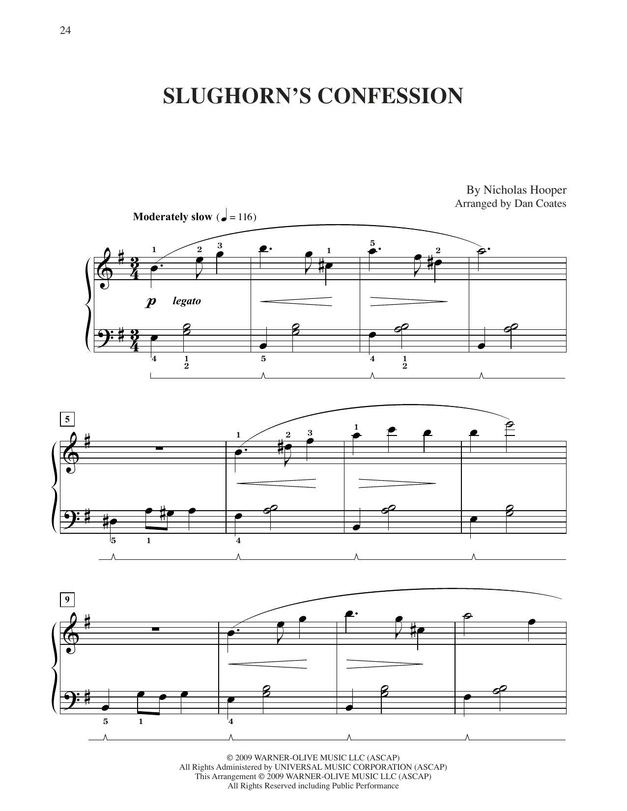 Download Nicholas Hooper Slughorn's Confession (from Harry Potte Sheet Music