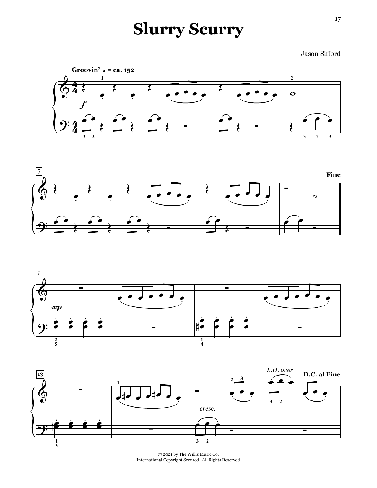 Download Jason Sifford Slurry Scurry Sheet Music