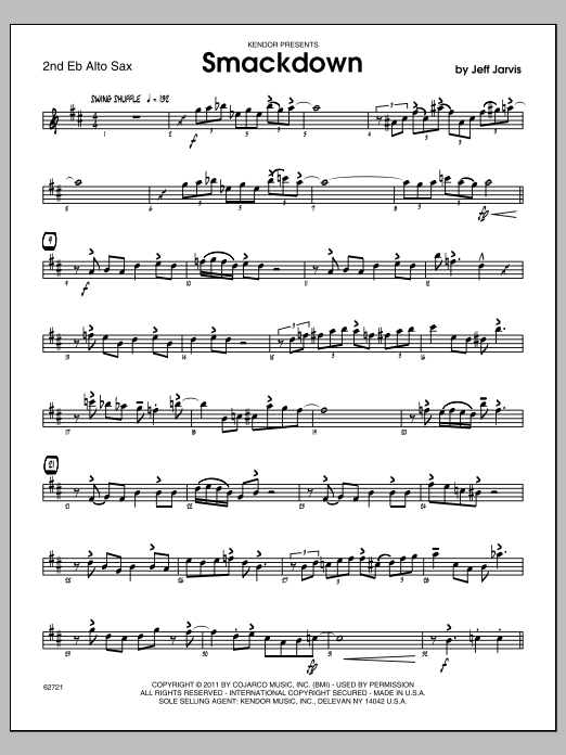 Download Jarvis Smackdown - Alto Sax 2 Sheet Music