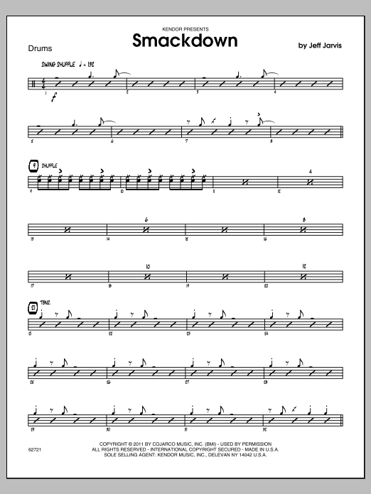 Download Jarvis Smackdown - Drums Sheet Music