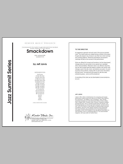 Download Jarvis Smackdown - Full Score Sheet Music