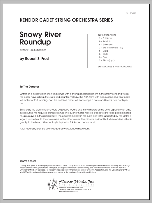 Download Frost Snowy River Roundup - Full Score Sheet Music