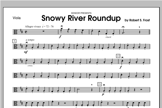 Download Frost Snowy River Roundup - Viola Sheet Music